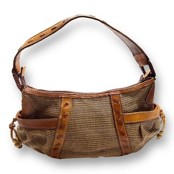 Vintage Fossil Women’s Shoulder Bag Purse brown Tan Leather - Picture 4 of 13